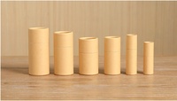 Tube kertas kraft biodegradable 2 oz untuk deodoran, dan tube kertas kraft 0,3 oz untuk lip balm dan minyak wajah (dengan cetakan).