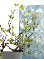 Branches de mousse florale artificielle, feuilles vertes, fausses fleurs, style chinois, décoration intérieure, accessoires de photographie de mariage, PVC