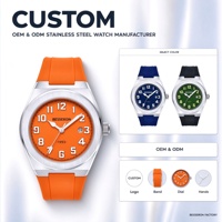 Montre pour homme de luxe, sportive et élégante, à quartz analogique, boîtier en acier inoxydable, bracelet en caoutchouc, 42 mm, résistante à l'eau 5 ATM