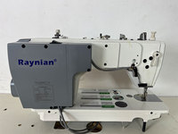 Machine à coudre surjeteuse à moteur monophasé Raynian-9100D, machine à coudre informatisée pour la couture surjeteuse de vêtements en cuir