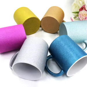 Promotion vente chaude nouveau produit 11oz étincelant sublimation tasse en céramique pas cher sublimation tasse à café en céramique - Product Image 4