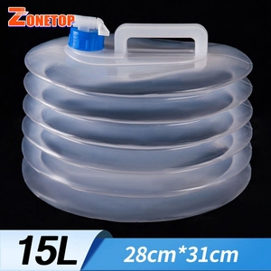 BPA FREE 3 L 5 Ltr 8 Lít 10 Lít 15 Lít Xách Tay PE Nhựa Linh Hoạt Có Thể Gập Lại Gấp Ráp Chai Nước Container - Product Image 6