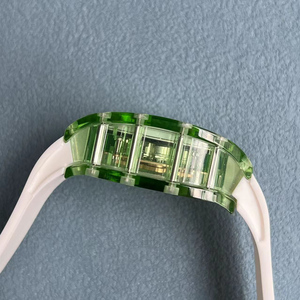 Montre-bracelet Elite Crystal Tonneau Diamant Squelette Ultra Mince Automatique Mécanique Unisexe Headliner Gala Arena - Product Image 3