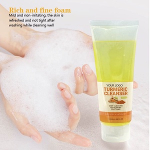 <span class=keywords><strong>Detergente</strong></span> <span class=keywords><strong>Viso</strong></span> Personalizzato con Logo, Vegano, Biologico, alla Curcuma, per Pulizia Profonda dei Pori, Controllo dell'Olio, Anti-Acne, Rassodante e Idratante, 120ml - Product Image 2