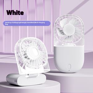 Ventilador <span class=keywords><strong>de</strong></span> Aire Plegable Portátil Mini, Recargable por USB, Motor sin Escobillas, Nuevo Diseño para Colgar en el Cuello, Uso en Exteriores, Idioma Inglés - Product Image 6