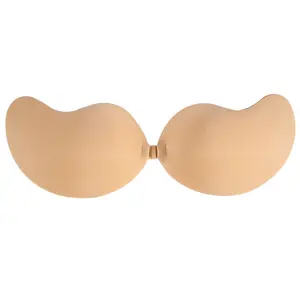 Adhesive Invisible Backless Sexy Reusable Magic Push Up Plus Size Silicon Sticky Strapless Sponge Lift Bra For Women