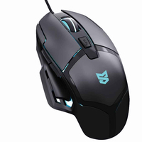 SUNSONNY S-M4S Souris de jeu filaire avec capteur A704F, 7200DPI, 4 vitesses réglables, 6 touches programmables, 10M clics pour PC portable