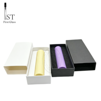 Flacon pulvérisateur de parfum rotatif cylindrique de 10 ml aux couleurs macaron, flacon de parfum en verre avec boîte en papier noir et blanc