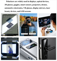 Optical Grey Polarizer Sheet Anti-reflection Uniform Light Transmission Polarizing Film for LCD Screen Optical Instrument