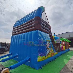 Giant outdoor parcours d'obstacles gonflable combo bouncy castle pirate <b>inflatable</b> bounce <b>house</b> obstacle course - Product Image 4