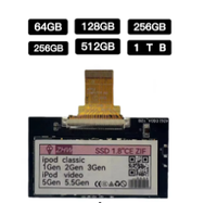 قرص صلب SSD لجهاز آيبود كلاسيك فيديو، ترقية القرص الصلب، تغيير مزدوج للبطارية الكبيرة، سعات 64 جيجابايت و128 جيجابايت و256 جيجابايت و512 جيجابايت للهواتف