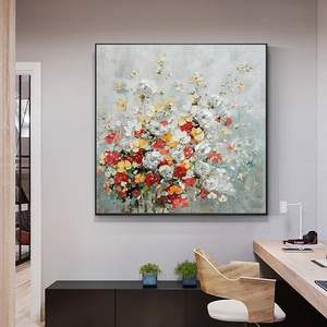 100% <span class=keywords><strong>peinture</strong></span> à l'huile <span class=keywords><strong>abstraite</strong></span> florale chambre décoration fleur <span class=keywords><strong>peinture</strong></span> à l'huile - Product Image 3