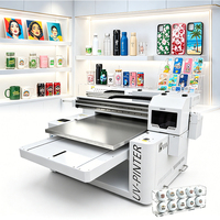 Imprimante UV Mini à Bas Prix, Machine d'Impression Automatique pour Bouteilles et Boîtes, Rotation à 360°, Imprimante UV à Plat 6090 avec Gabarit