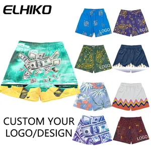 OEM hochwertige 100% Polyester Mesh Shorts benutzer definierte Logo Mesh Shorts mit Tasche 5 Zoll Naht Mesh Shorts für den Menschen