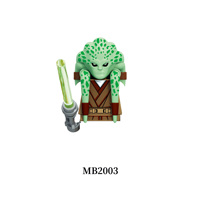 Figuras de Bloques de Construcción Mini de Guerreros Espaciales de Ciencia Ficción con Accesorios de Sable de Luz, Base y Ladrillos Coleccionables DIY