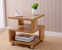 Table basse et thé en forme de C au design moderne Table d'appoint lumineuse en bois et métal de luxe avec marbre pour salon, balcon, meubles d'hôtel