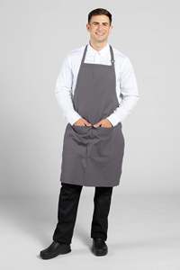 Delantal de cocina de peluquero de salón ajustable con logotipo personalizado ropa de Chef de tela Unisex con patrón bordado para hombres y mujeres - Product Image 2