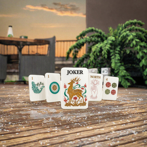 Jeu de Mahjong américain en acrylique blanc nacré, 160 pièces, tuiles de Mahjong au design oriental pour les soirées de jeu en famille et les jeux en club - Product Image 2
