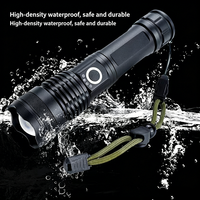 Lampe de poche étanche en aluminium, modes de luminosité multiples, faisceau longue portée, conception anti-usure pour la pêche sur la plage, la marche nocturne (portable)