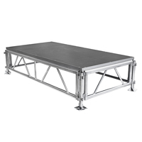 Escenario de Baile Portátil Modular de Aluminio, Preensamblado, Ligero, Transparente, para Exteriores, con Dimensiones Personalizables de 0.3-2m