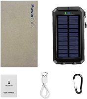 Cargador Solar portátil impermeable actualizado, Banco de energía Solar de 20000 Mah, Cargador de teléfono Solar al aire libre, Usb Dual, Banco de energía Solar