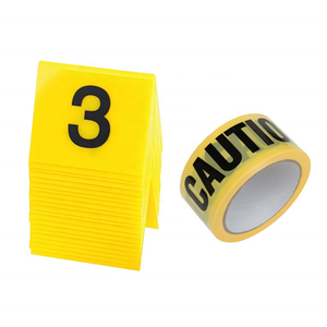 Nastro di Avvertimento in PE Impermeabile e Durevole con Consegna Rapida, Marcatori Numerati per Scene del Crimine, per Feste di Halloween, Uso Interno/Esterno - Product Image 1