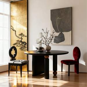 Table <span class=keywords><strong>à</strong></span> <span class=keywords><strong>manger</strong></span> ronde en bois massif moderne de qualité supérieure avec plateau épais <span class=keywords><strong>et</strong></span> base sur piédestal stable pour <span class=keywords><strong>salle</strong></span> <span class=keywords><strong>à</strong></span> <span class=keywords><strong>manger</strong></span>, <span class=keywords><strong>cuisine</strong></span> <span class=keywords><strong>et</strong></span> appartement - Product Image 4