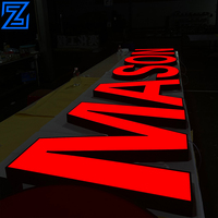 Enseigne lumineuse LED pour bureau ou boutique de tabac, lettres en relief, publicité, éclairage frontal, acier inoxydable, couleurs personnalisées, signalétique