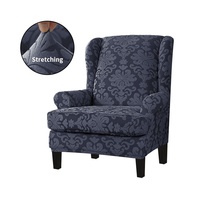 Housse de fauteuil à dossier haut en tissu extensible jacquard, housse de canapé pour meubles, housse de fauteuil à dossier haut