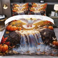 Parure de lit lavable, housse de couette, taies d'oreiller, taille Queen, imprimé numérique 3D, drap-housse, 100% polyester, bon prix
