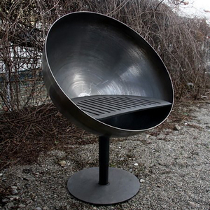 Barbecue en acier corten de qualité supérieure avec bol à feu intérieur en acier au carbone à hauteur réglable portable pour les cuisines - Product Image 1