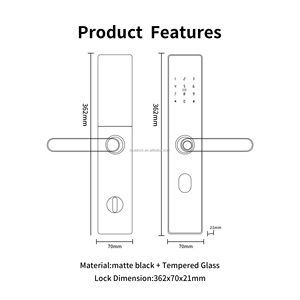 Cerradura Inteligente Biométrica con Huella Dactilar Bluelock TTLock, Cerradura con Manija de Entrada sin Llave con WiFi Tuya y BLE, para Puertas de Madera y Acero - Product Image 4