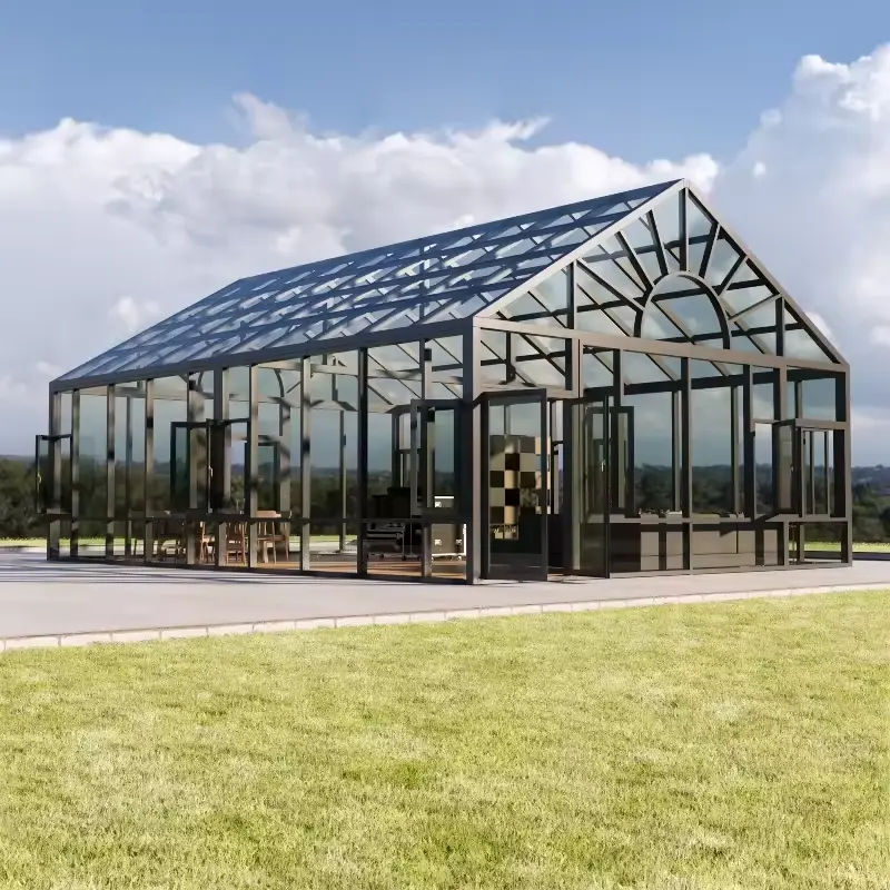 Factory Wholesale Aluminum Glass Sunrooms Conservatory customized Greenhouse sunrooms   glass houses