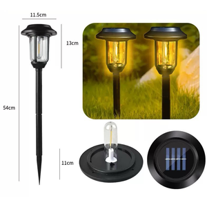 Lámpara de Jardín LED de Filamento de Tungsteno Vintage Pequeña, de 360 Grados, con Energía Solar, Impermeable, para Patio, Jardín, Camino - Product Image 2