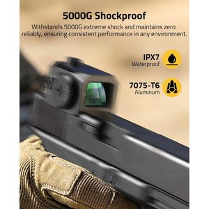 CVLIFE Viseur Solaire Intégré à Point Vert 3 MOA, Luminosité Automatique, Détection de Mouvement, Monture Picatinny pour le Tir - Product Image 4