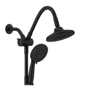 Juego de ducha con poste ajustable y cabezales dobles, 5 modos de pulverización para uso en el baño - Product Image 5