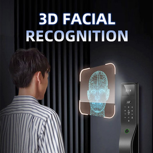 กลอนประตูอัจฉริยะ Tuya <span class=keywords><strong>Wifi</strong></span> พร้อมระบบสแกนลายนิ้วมือ 3 มิติ สแกนใบหน้า สแกนเส้นเลือดฝ่ามือ หน้าจอสีความละเอียดสูง ระบบจดจำใบหน้า พร้อมกล้อง - Product Image 3