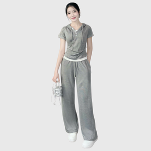 Ensemble de vêtements décontractés promotionnels pour femmes à bas prix 100% échantillon gratuit de tissu en coton fabriqué au Vietnam fabricant - Product Image 3