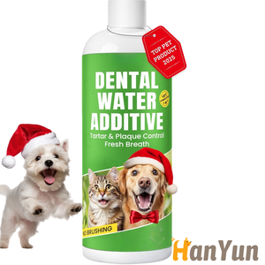 Solution personnalisée d'hygiène buccale <span class=keywords><strong>pour</strong></span> animaux de compagnie : Soin dentaire <span class=keywords><strong>pour</strong></span> chiens et chats, rafraîchit l'haleine, réduit la plaque et le tartre - Product Image 1