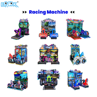Machine de jeu d'arcade de course de motos City Rival à monnayeur, jeu de course de motos 2 joueurs pour centre de divertissement