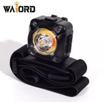 Lampe frontale tactique réglable WAIORD pour l'extérieur, LED infrarouge ultra-lumineuse, étanche IP68, rechargeable par USB, en métal au lithium
