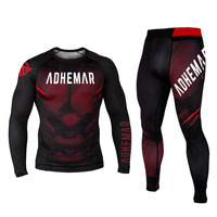 Vente en gros de vêtements de boxe ajustés à manches longues vêtements d'entraînement au combat vêtements de combat UFC ensemble deux pièces personnalisé