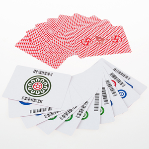 Conception personnalisée personnalisée de haute qualité 63*88mm <span class=keywords><strong>Mahjong</strong></span> Poker jeu de cartes de société à code-barres cartes à jouer cadeau avec boîte pour le divertissement - Product Image 3