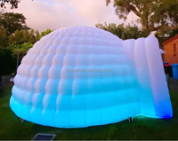 6m Portable LED Lumineux Gonflable Discothèque Tente Blanc Gonflable dôme tente/Gonflable Exposition Tente Partie