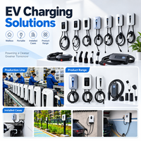 Borne de recharge murale pour VE 7kW 11kW 22kW 32A Type 2 avec application, RFID, Plug & Charge, certifiée UL, pour usage résidentiel et commercial, fournisseur OEM