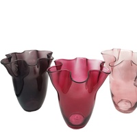 Vente en gros de vase à fleurs nordique en verre pour la maison, mariage, vase en verre décoratif unique et créatif