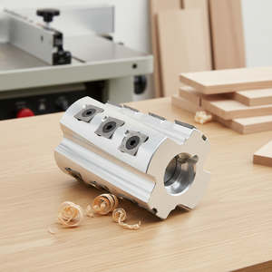 Tête de coupe spirale haute précision pour machine à bois, planche hélicoïdale avec inserts en carbure de tungstène indexables - Product Image 1