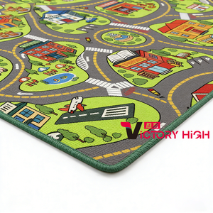 <span class=keywords><strong>Tapis</strong></span> de jeu <span class=keywords><strong>interactif</strong></span> géographique en nylon tissé à la machine sur le thème de l'apprentissage moderne pour la crèche et la salle de jeux - Product Image 3