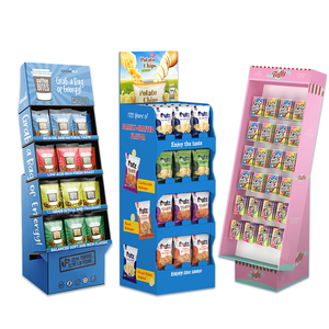 Estante de exhibición de patatas fritas de cartón corrugado impreso para tienda minorista, estante de tienda de dulces personalizado - Product Image 3