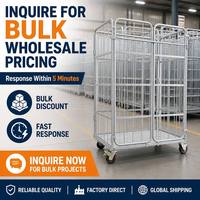 Carrito de Logística Personalizado Mracking, Carrito Plegable para Almacén, Carrito Metálico para Lavandería, Precio de Fábrica, Proveedor Mayorista